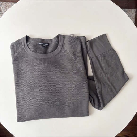 James Perse Men’s Cotton Thermal Long Sleeve Crewneck Size XL 4 Gray NWOT - Picture 1 of 7